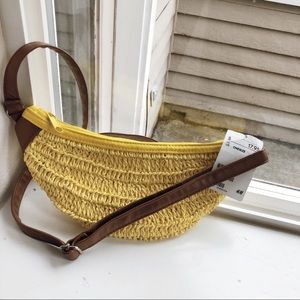 ❗️NWT H&M Mini Straw Crossbody Bag